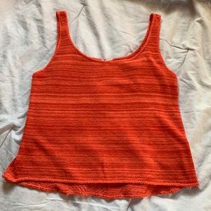 Women’s orange knitted tank top